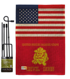 US Marine Bull Dogs - Military Americana Vertical Impressions Decorative Flags HG140735 Made In USA