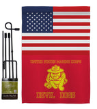 US Marine Bull Dogs - Military Americana Vertical Impressions Decorative Flags HG140735 Made In USA