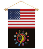 US Vietnam Veteran - Military Americana Vertical Impressions Decorative Flags HG140736 Made In USA