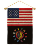 US Vietnam Veteran - Military Americana Vertical Impressions Decorative Flags HG140736 Made In USA