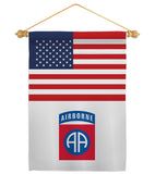 US 82nd. Airborne - Military Americana Vertical Impressions Decorative Flags HG140738 Made In USA