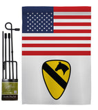 US 1st Cavalry - Military Americana Vertical Impressions Decorative Flags HG140739 Made In USA