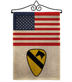 US 1st Cavalry - Military Americana Vertical Impressions Decorative Flags HG140739 Made In USA