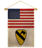 US 1st Cavalry - Military Americana Vertical Impressions Decorative Flags HG140739 Made In USA