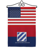 US 3rd Infantry Division - Military Americana Vertical Impressions Decorative Flags HG140741 Made In USA