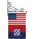 US 3rd Infantry Division - Military Americana Vertical Impressions Decorative Flags HG140741 Made In USA