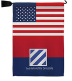 US 3rd Infantry Division - Military Americana Vertical Impressions Decorative Flags HG140741 Made In USA