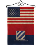 US 3rd Infantry Division - Military Americana Vertical Impressions Decorative Flags HG140741 Made In USA