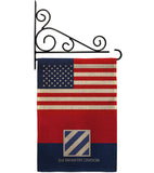 US 3rd Infantry Division - Military Americana Vertical Impressions Decorative Flags HG140741 Made In USA