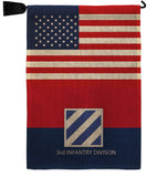 US 3rd Infantry Division - Military Americana Vertical Impressions Decorative Flags HG140741 Made In USA