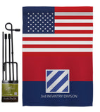 US 3rd Infantry Division - Military Americana Vertical Impressions Decorative Flags HG140741 Made In USA