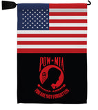 US Red POW/MIA - Military Americana Vertical Impressions Decorative Flags HG140742 Made In USA