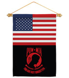 US Red POW/MIA - Military Americana Vertical Impressions Decorative Flags HG140742 Made In USA