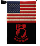 US Red POW/MIA - Military Americana Vertical Impressions Decorative Flags HG140742 Made In USA