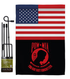 US Red POW/MIA - Military Americana Vertical Impressions Decorative Flags HG140742 Made In USA