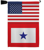 US Blue Star - Military Americana Vertical Impressions Decorative Flags HG140743 Made In USA