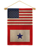 US Blue Star - Military Americana Vertical Impressions Decorative Flags HG140743 Made In USA