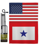 US Blue Star - Military Americana Vertical Impressions Decorative Flags HG140743 Made In USA