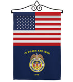 US Merchant Marine - Military Americana Vertical Impressions Decorative Flags HG140745 Made In USA