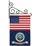 US Retired Navy - Military Americana Vertical Impressions Decorative Flags HG140746 Made In USA