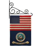 US Retired Navy - Military Americana Vertical Impressions Decorative Flags HG140746 Made In USA