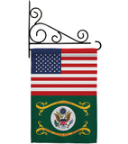 US Retired Army - Military Americana Vertical Impressions Decorative Flags HG140747 Made In USA