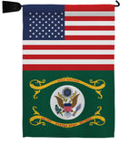 US Retired Army - Military Americana Vertical Impressions Decorative Flags HG140747 Made In USA