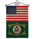 US Retired Army - Military Americana Vertical Impressions Decorative Flags HG140747 Made In USA