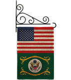 US Retired Army - Military Americana Vertical Impressions Decorative Flags HG140747 Made In USA