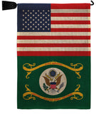 US Retired Army - Military Americana Vertical Impressions Decorative Flags HG140747 Made In USA