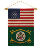 US Retired Army - Military Americana Vertical Impressions Decorative Flags HG140747 Made In USA