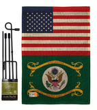 US Retired Army - Military Americana Vertical Impressions Decorative Flags HG140747 Made In USA