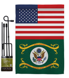 US Retired Army - Military Americana Vertical Impressions Decorative Flags HG140747 Made In USA