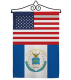 US Retired Air Force - Military Americana Vertical Impressions Decorative Flags HG140748 Made In USA