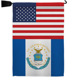 US Retired Air Force - Military Americana Vertical Impressions Decorative Flags HG140748 Made In USA