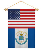 US Retired Air Force - Military Americana Vertical Impressions Decorative Flags HG140748 Made In USA