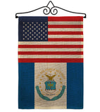 US Retired Air Force - Military Americana Vertical Impressions Decorative Flags HG140748 Made In USA