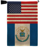 US Retired Air Force - Military Americana Vertical Impressions Decorative Flags HG140748 Made In USA