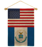 US Retired Air Force - Military Americana Vertical Impressions Decorative Flags HG140748 Made In USA