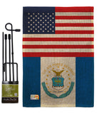 US Retired Air Force - Military Americana Vertical Impressions Decorative Flags HG140748 Made In USA