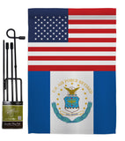 US Retired Air Force - Military Americana Vertical Impressions Decorative Flags HG140748 Made In USA