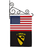 US Black 1st Cavalry - Military Americana Vertical Impressions Decorative Flags HG140750 Made In USA