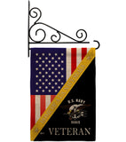 Home of US Navy - Military Americana Vertical Impressions Decorative Flags HG140888 Made In USA