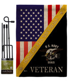 Home of US Navy - Military Americana Vertical Impressions Decorative Flags HG140888 Made In USA