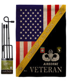 Home of US Airborne - Military Americana Vertical Impressions Decorative Flags HG140890 Made In USA