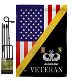 Home of US Airborne - Military Americana Vertical Impressions Decorative Flags HG140890 Made In USA