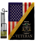 Home of Arny Special Forces - Military Americana Vertical Impressions Decorative Flags HG140893 Made In USA