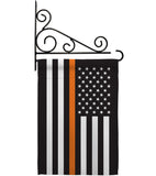 US Thin Orange Line - Military Americana Vertical Impressions Decorative Flags HG140911 Made In USA