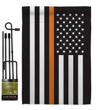 US Thin Orange Line - Military Americana Vertical Impressions Decorative Flags HG140911 Made In USA