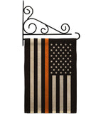 US Thin Orange Line - Military Americana Vertical Impressions Decorative Flags HG140911 Made In USA